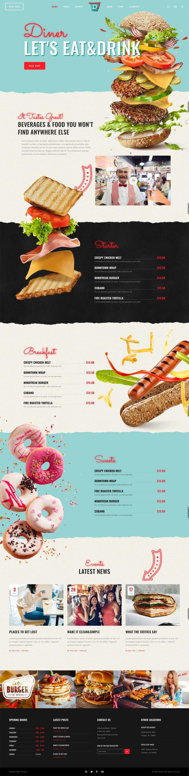 Website nhà hàng Fast Food